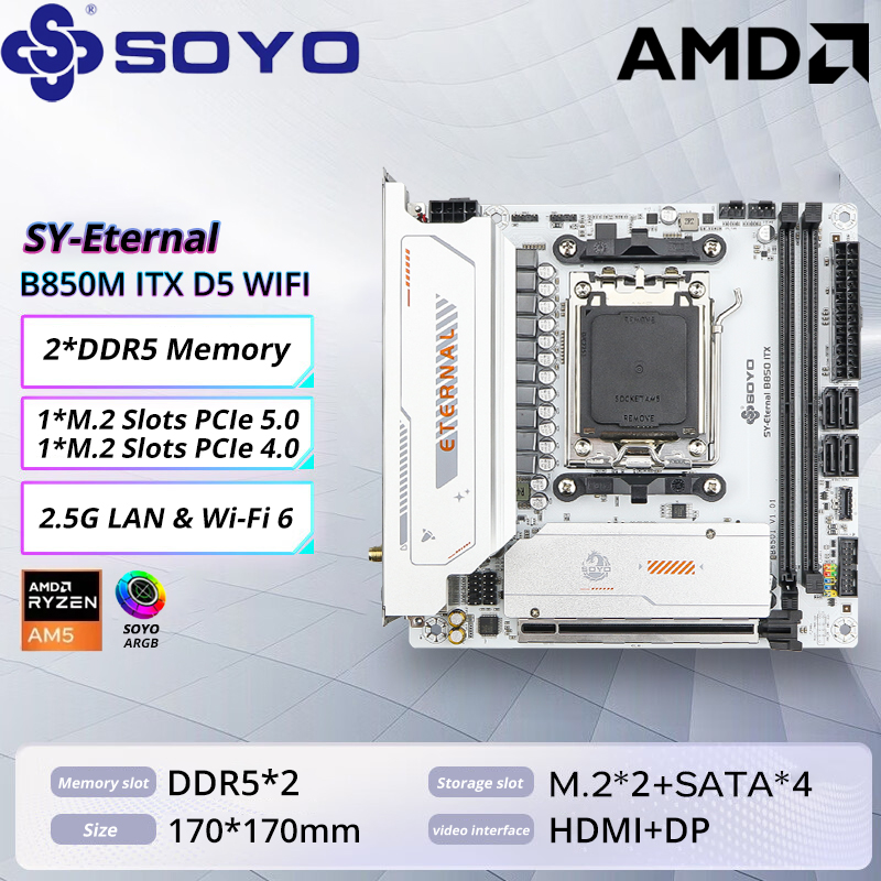 Płyta główna SOYO B850M ARGB W – Ddr5 Kit recenzja i cena
